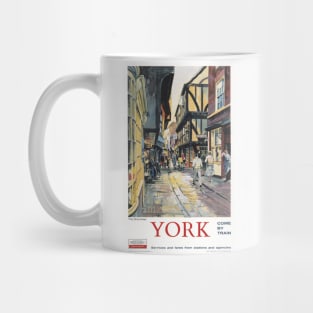 The Shambles, York - BR,NR - Vintage Railway Travel Poster - 1962 Mug